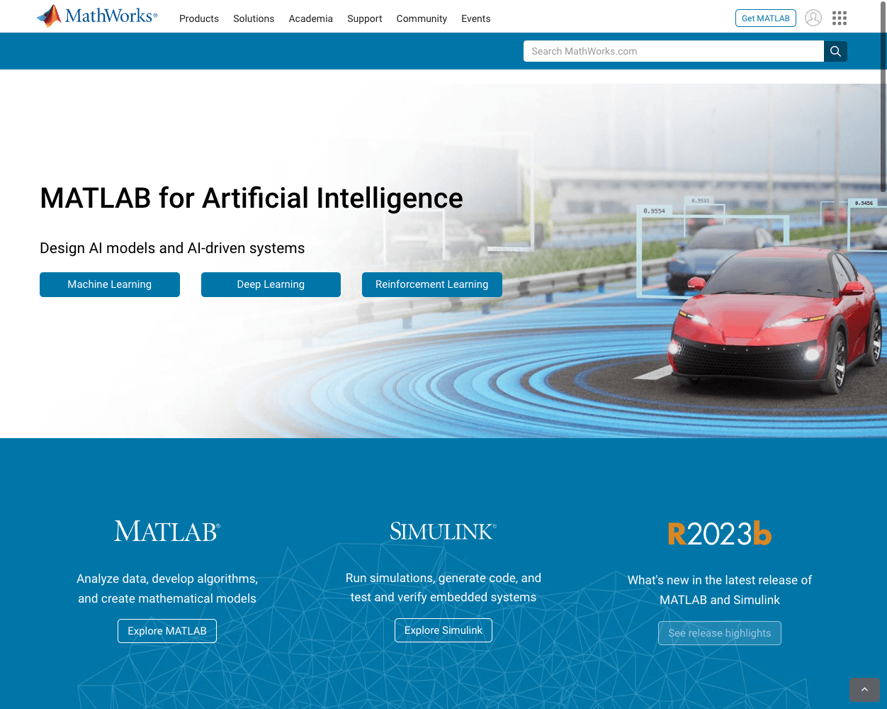 Mathworks screenshot
