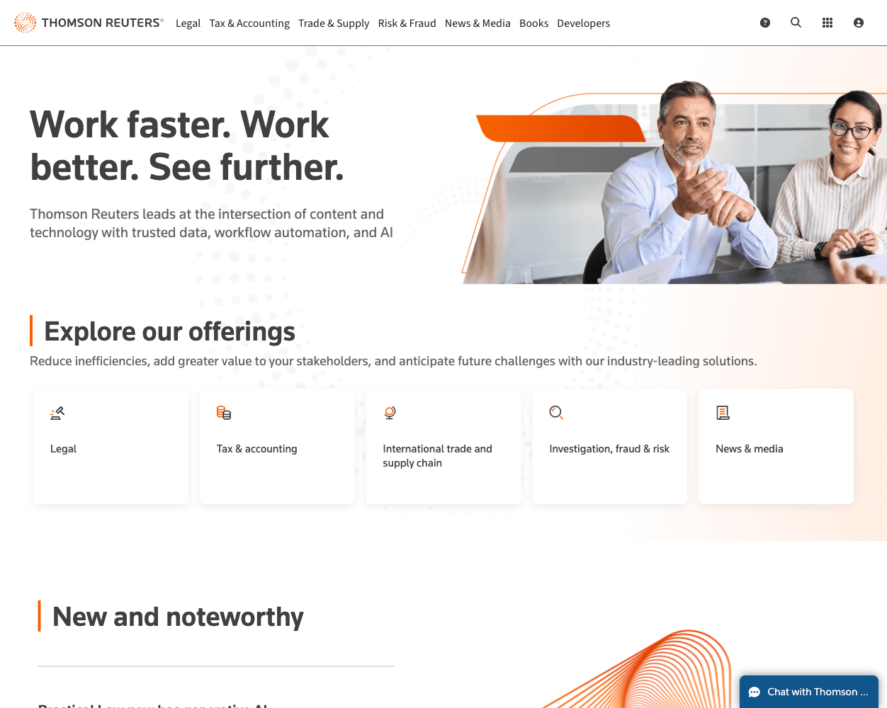 Thomson Reuters screenshot