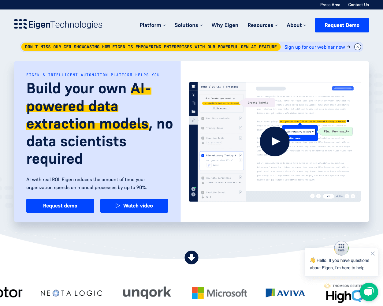 Eigen Technologies screenshot