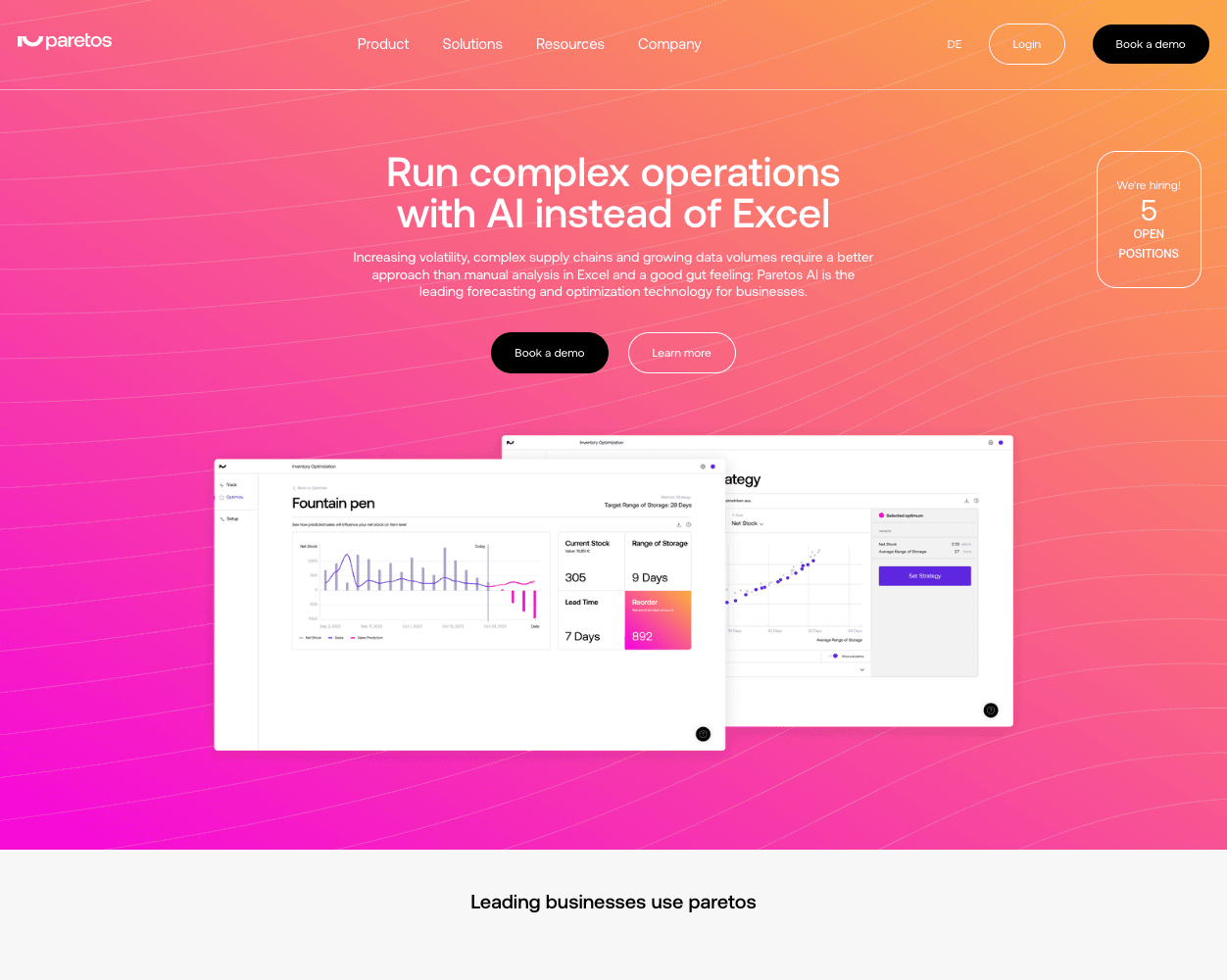 Paretos screenshot