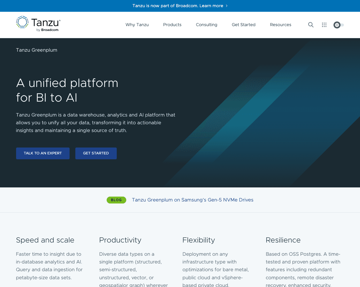 VMWare Greenplum screenshot