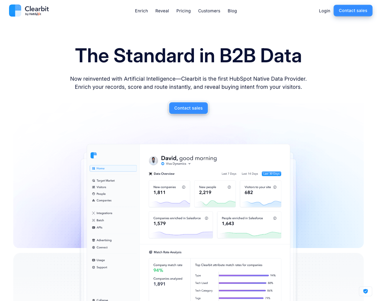 Clearbit screenshot