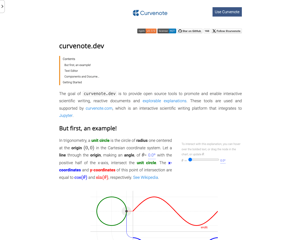 Curvenote screenshot