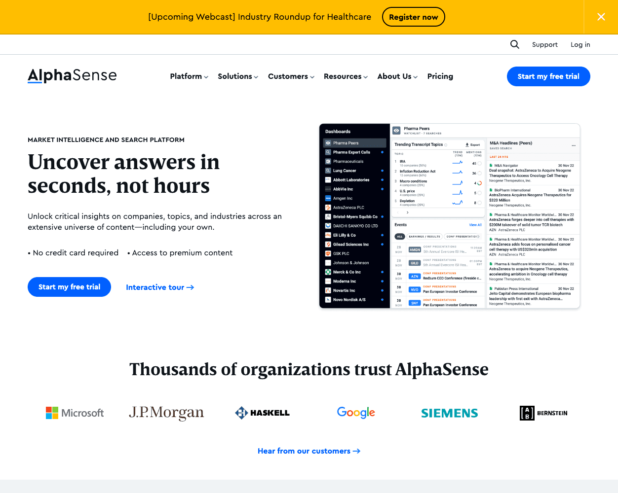 Alphasense screenshot