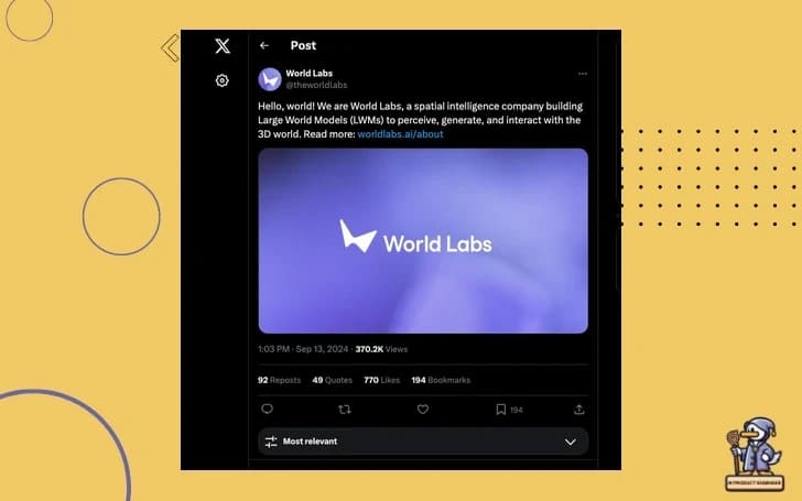 From Thinking to Seeing: World Labs Takes on 3D AI